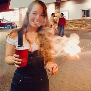 Free People Denim Overalls